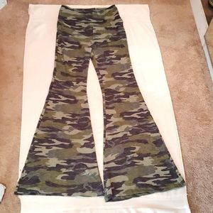 Hot Kiss Camo Flare bottom soft pants